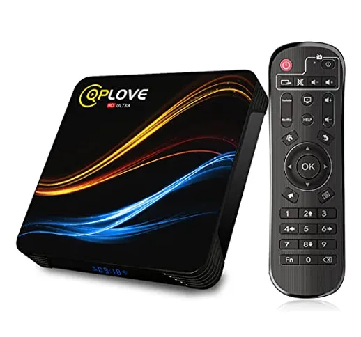 4GB 128GB TV Box Android 11.0 QPLOVE Smart Android TV Box RK3318 Quad-Core 64-bit Cortex-A...