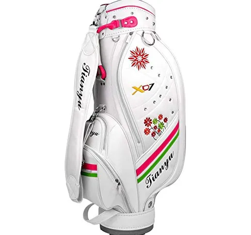 Sacche da Golf Impermeabile PU Golf Bag Custodia da Viaggio Golf Carry Bag Ladies Portable...