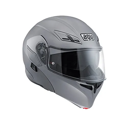 AGV Casco Moto Compact St E2205 Solid PLK, Matt Grey, L