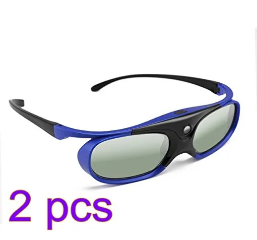 Winbang Occhiali 3D, DLP Active Shutter Occhiali 3D 96-144Hz per Optoma BenQ Acer Viewsoni...