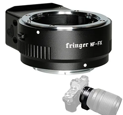 Fringer NF-FX - Adattatore obiettivo AF compatibile con obiettivi Nikon F, Fuji X, Fuji AF...