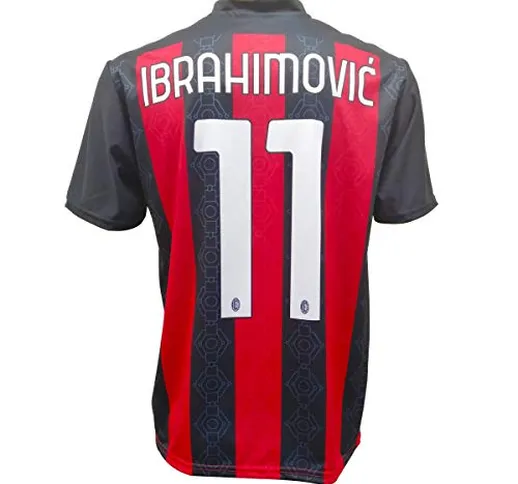 Maglia Ibrahimovic Milan 2021 Ufficiale 2020-2021 Adulto Ragazzo Bambino Ibra Zlatan 9 Nov...