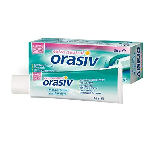 Fagit Orasiv Super Crema Adesiva per Dentiere Extra Neutral, 50 gr