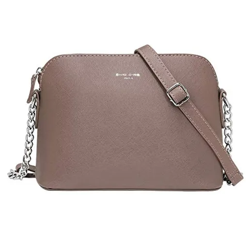 David Jones Piccola Borsa a Tracolla Spalla Donna Catena Borsa Mano PU Pelle Messenger Cro...