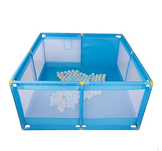 WYQ Set di Giochi per la Sicurezza (Baby Box, Play Mat, 200 Plastic Ball, 4 Rubber Feet) B...