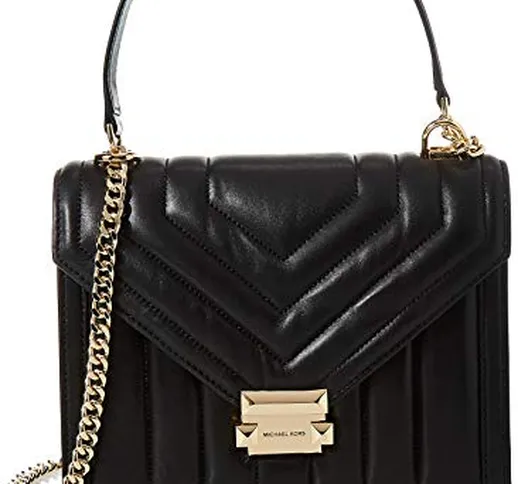 Michael Kors Whitney, Borsa a Tracolla Convertibile Donna, Black, Large