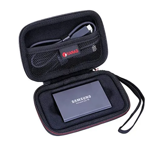 XANAD Duro Viaggio Trasportare Custodia per Samsung T5 or T3 SSD Portatile da 250 GB 500 G...