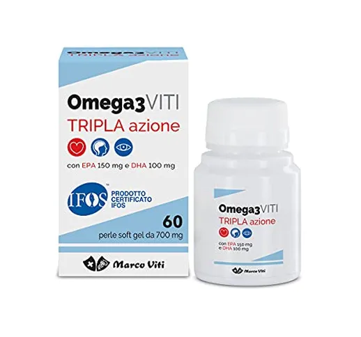 Marco Viti Omega3 Viti Tripla Azione Perle- 150 Mg. Epa E 150 Mg. Dha Per Perla