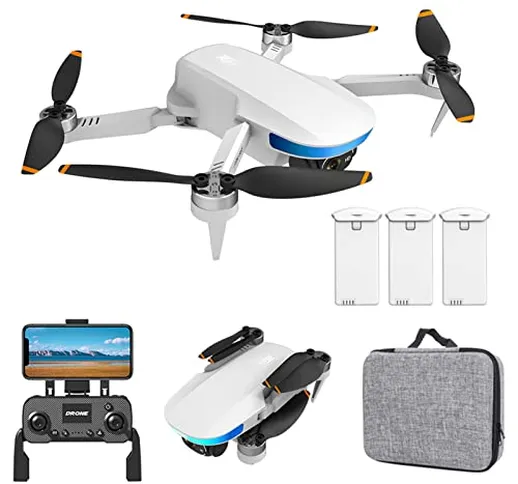 Drone GPS Con Doppia Fotocamera 4K EIS Per Adulti Principianti, Mini Drone Con 60 Minuti D...