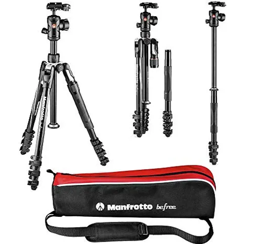 Manfrotto MKBFRLA4B-BHM Befree Advanced 2N1 Treppiede da Viaggio, Monopiede Incluso, Chius...