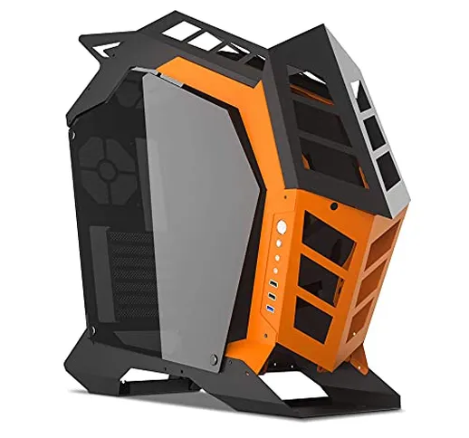 Noua Vision Z8 Black/Orange Case ATX Full Tower per PC Gaming 1.2MM SPCC Front Metal 3*USB...