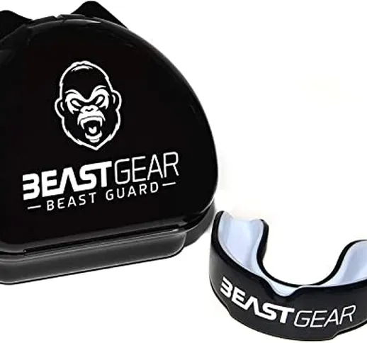 Beast Gear Paradenti Boxe - Gum Shield Professionale per Adulto e Bambino, Taglia Unica -...