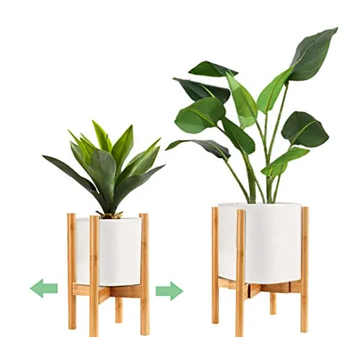 Surplex Stand di Piante, Supporto per Piante Regolabile, Retro Plant Stand Estensibile, Mi...