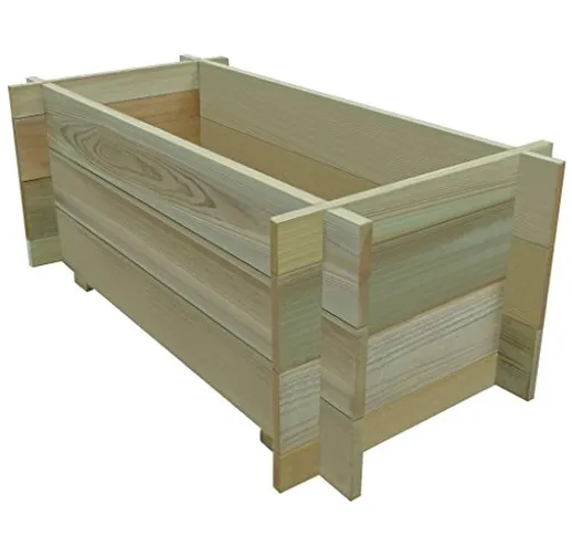 vidaXL Legno di Pino FSC Fioriera da Giardino Vaso Giardinaggio Letto Vegetale