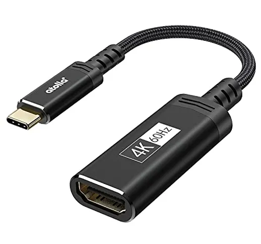 Adattatore USB C a HDMI 4K@60Hz, atolla adattatore hdmi usb c (compatibile con Thunderbolt...