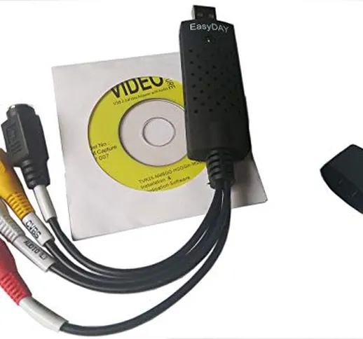 easyday Easycap DC60 USB 2.0 Audio Video Grabber Convertitore Scheda di Acquisizione Compa...