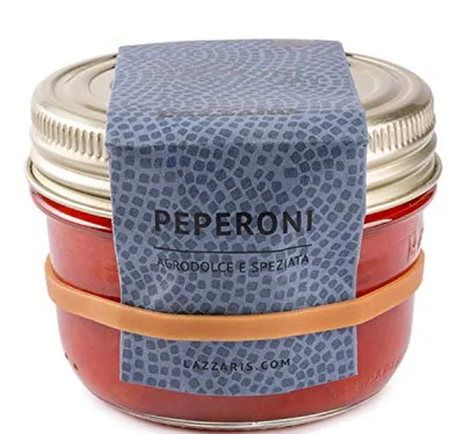 Lazzaris 1901 - Salsa di peperoni 230 g Gourmet - 4 vasi per cartone