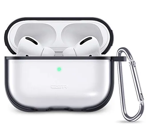 ESR Cover per Custodia AirPods Pro, Copertura protettiva in PC Traslucida con Telaio Fless...