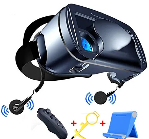 LPWCA Occhiali VR,Visori Realtà Virtuale per Cellulari Universale con Telecomando Bluetoot...