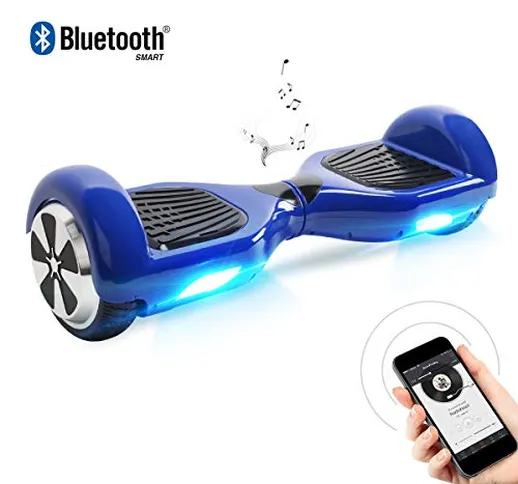 BEBK Hoverboard 6.5" Smart Self Balance Scooter con Bluetooth,Overboard con LED Autobilanc...