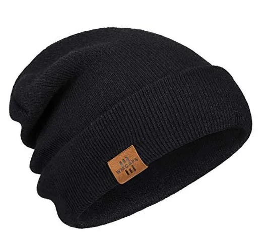 Wmcaps Uomo Berretti in Maglia Cappello Unisex Beanie Invernale Cappelli per Sci/Bici/Moto...