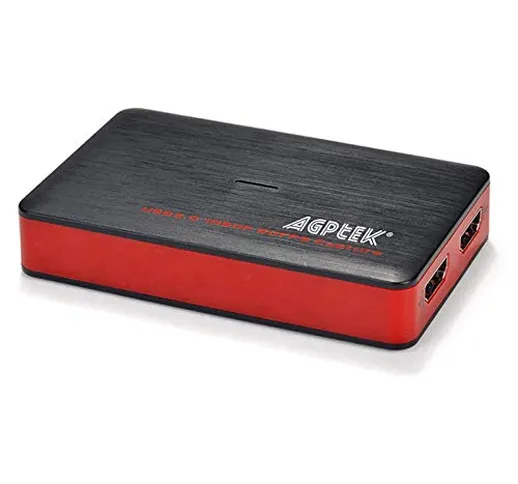 AGPTEK Scheda Acquisizione Video USB 3.0 HD HDMI Dispositivo di Registratore Giochi Live S...