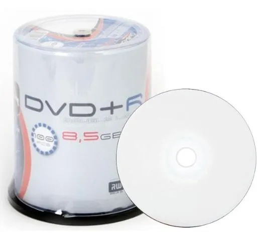 100 DVD+R Omega dual / double layer PRINTABLE stampabili 8x DL 8.5GB 240min doppio strato