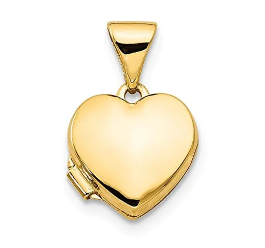 Diamond2Deal - Ciondolo a forma di cuore, in oro giallo 14 ct