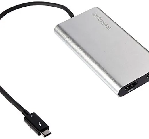 STARTECH.COM Adatattore Thunderbolt 3 a Doppio Monitor HDMI, Convertitore Thunderbolt a 2X...