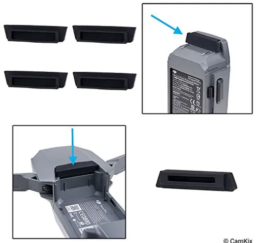 CamKix Protezioni in Silicone Batteria e Porta di Ricarica Compatible con DJI Mavic Pro/Pl...