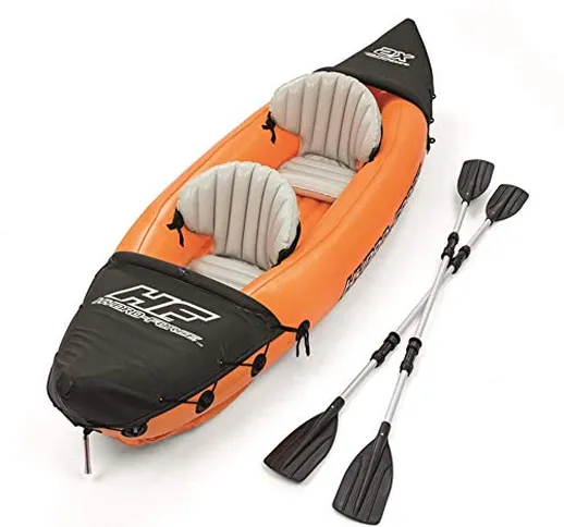LXDDP Canoa Gonfiabile, Set di Kayak Gonfiabile per 2 Persone con Remi in Alluminio 321 *...