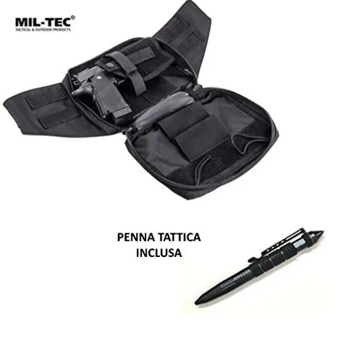 MIL-TEC Marsupio borsa fondina per pistola asportabile Beretta Glock con Penna Tattica