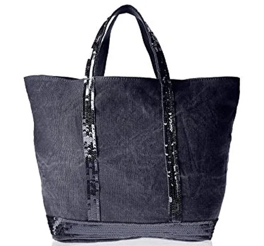 Vanessa Bruno Cabas Moyen - Borse Tote Donna, Blu (Denim), 16x30x42 cm (W x H L)