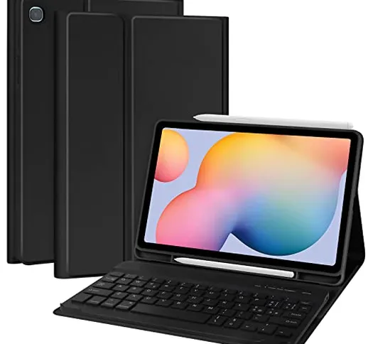 Custodia con Tastiera per Samsung Galaxy Tab S6 Lite 10.4" 2022/2020 (SM-P610/P615/P613/P6...