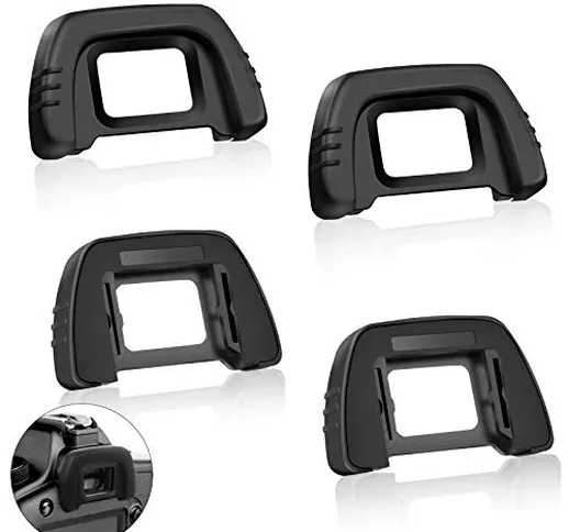 Mirino per oculare da 4 pezzi Compatibile con Nikon DK-21 D7000 D750 D610 D600 D300 D200 D...