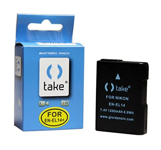 Take® EN-EL14 EN-EL14a Batteria al Litio Li-Ion per Nikon D5500 D5300 D5200 D5100 D3300 D3...