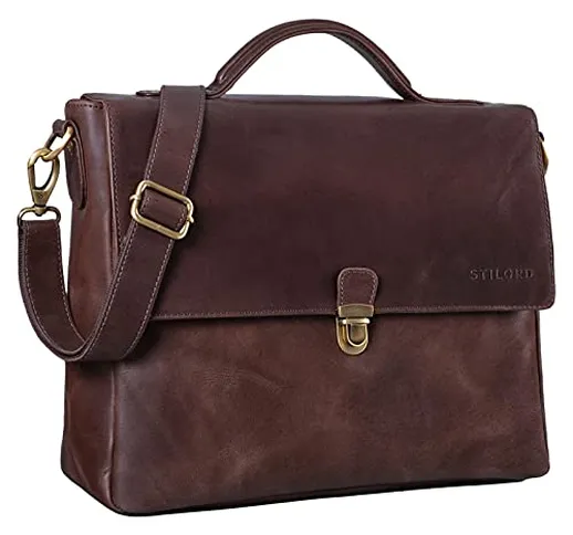 STILORD 'Chase' Borsa Ventiquattrore Uomo Pelle Borsa a Tracolla Vintage Borsa Business pe...