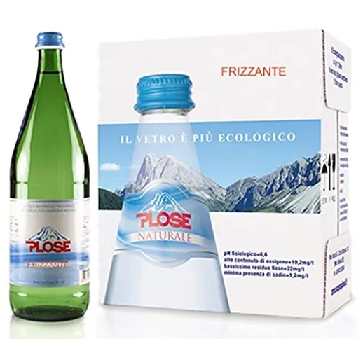 6 bottiglie Acqua Minerale Frizzante Fonte Plose 100 cl