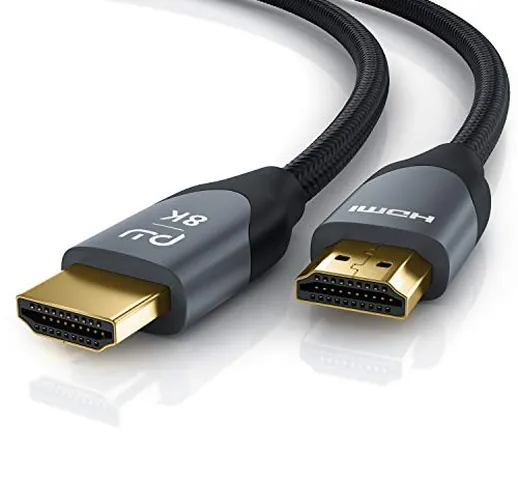 Primewire – Cavo HDMI 8K da 2 Metri - 8K @ 60Hz 4K @ 120Hz con DSC - HDMI 2.0a 2.0b - 3D –...