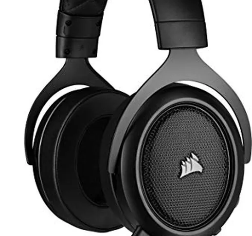 Corsair Hs50 Pro Stereo Cuffie Gaming con Microfono, Padiglioni Memory Foam Regolabili, Ca...