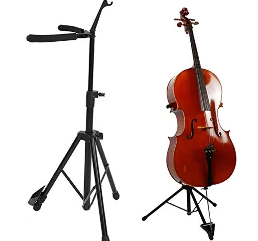 Haofy Supporto per Violoncello, Treppiede Pieghevole per Violoncello, Accessori di Support...