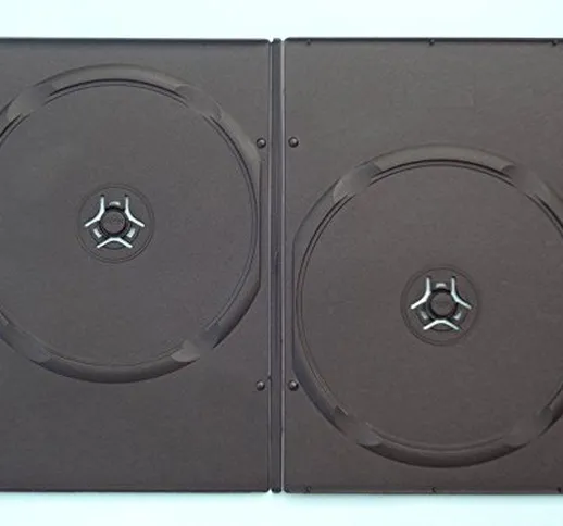 Custodia protettiva per DVD, doppia, 7 mm, confezione da 100, colore: nero