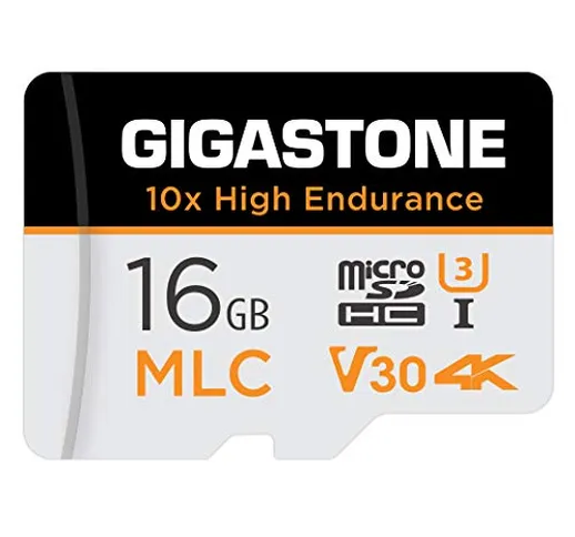 Gigastone MLC Scheda di Memoria 16 GB, 10x High Endurance, Compatibile con Telecamera di s...