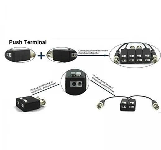 Setik - Coppia di Video Balun HQ Passivi CVI TVI AHD 4K 8MP - Setik - BALUNHQ