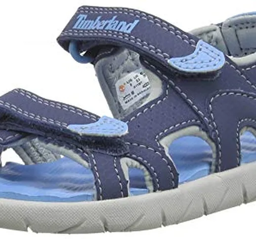 Timberland Perkins Row 2-strap, sandalo juniors Aperta Unisex-Bambini, Blu (Vintage Indigo...