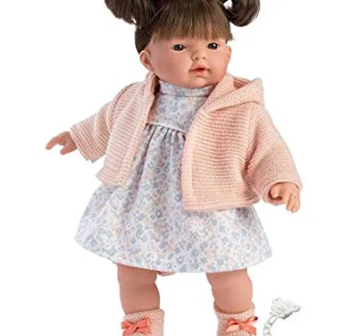 Bambola Rita LL33104 - Bambola con capelli bruniti, occhi marroni e corpo morbido, con ves...
