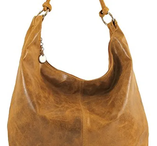 Chicca Borse 5280 Borsa Tote, 45 cm, Cuoio