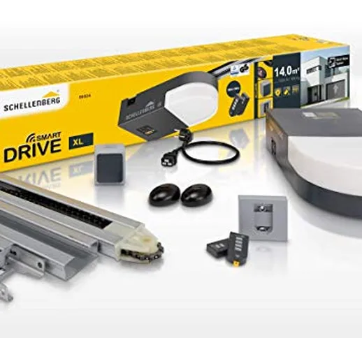 Schellenberg 60924 Kit automazione Basculante Garage Smart Drive XL, 2X trasmettori, per P...