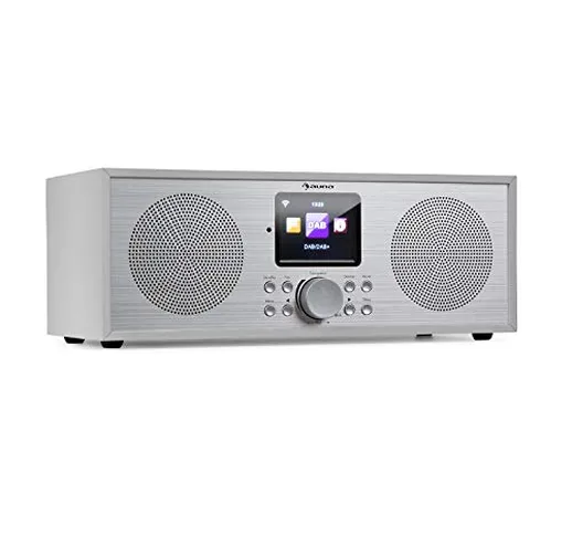 AUNA Silver Star Stereo - Radio DAB+/FM, Internet Radio da Cucina, Wifi, Bluetooth, 2 x 8...