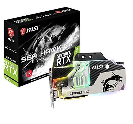 MSI V372-037R GeForce RTX 2080 Sea Hawk EK X 8GB GDDR6 Grafikkarte - 3x DisplayPort/1x HDM...